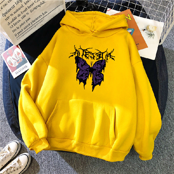 Midnight Butterfly Oversized Hoodie