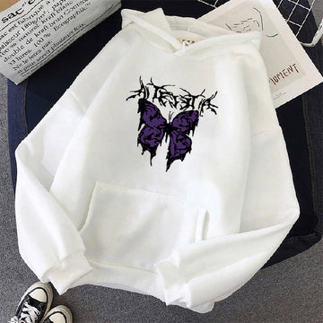 Midnight Butterfly Oversized Hoodie