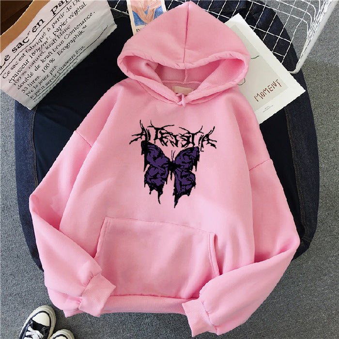 Midnight Butterfly Oversized Hoodie