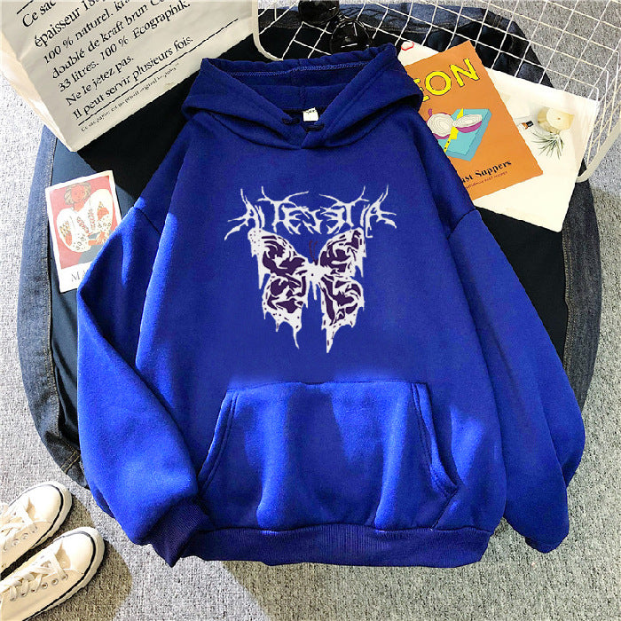 Midnight Butterfly Oversized Hoodie