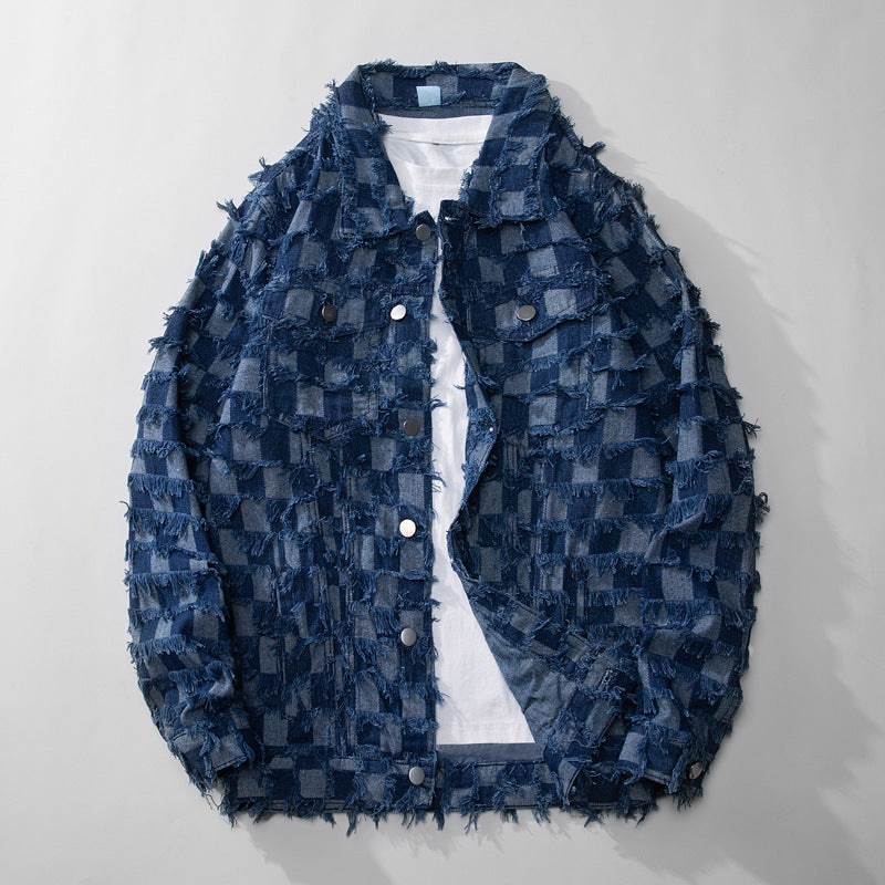 Frayed Texture Denim Jacket