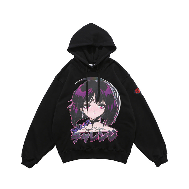 Midnight Anime Graphic Hoodie