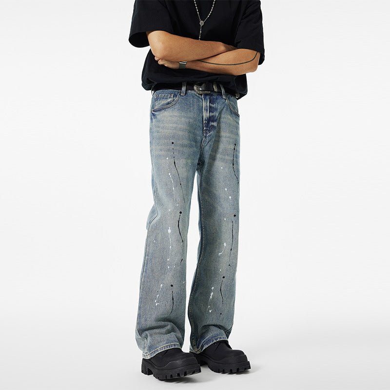 Paint Splatter Relaxed Jeans