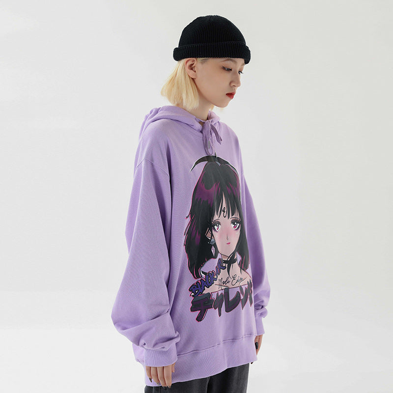 Midnight Anime Graphic Hoodie