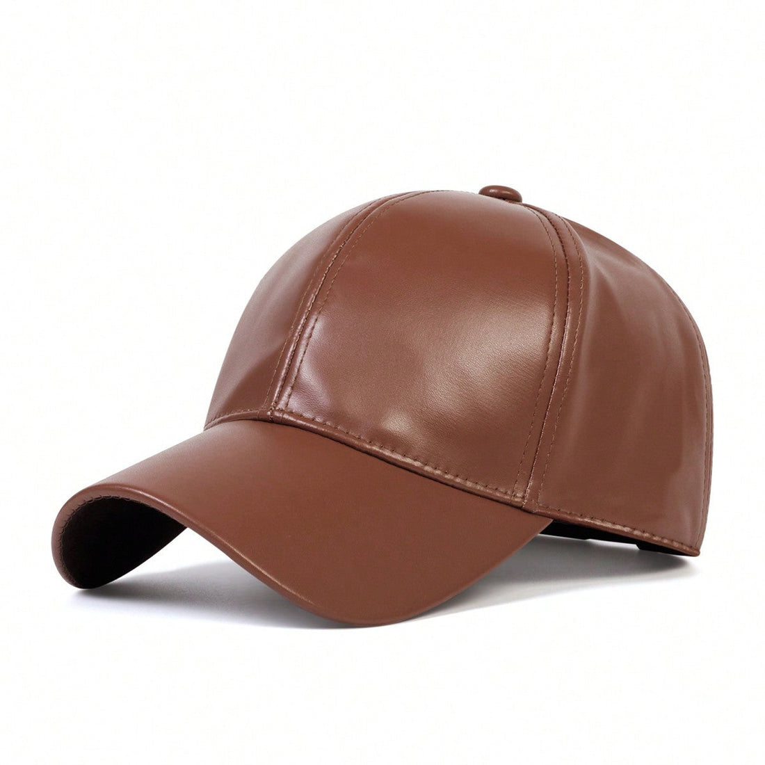Glossed Faux Leather Cap
