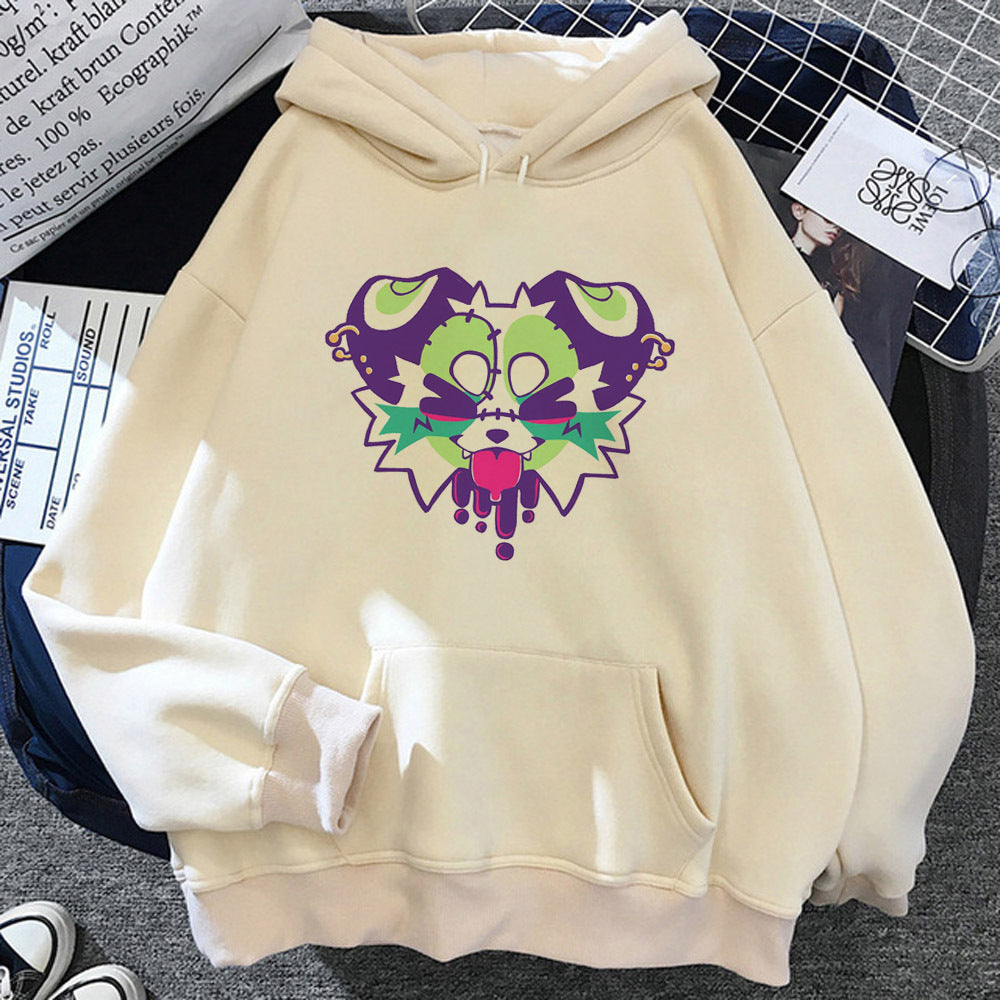 Fuzzy Icon Graphic Hoodie