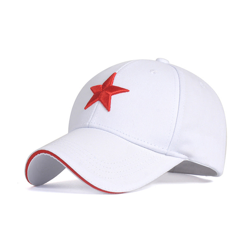 Contrast Star Embroidered Cap