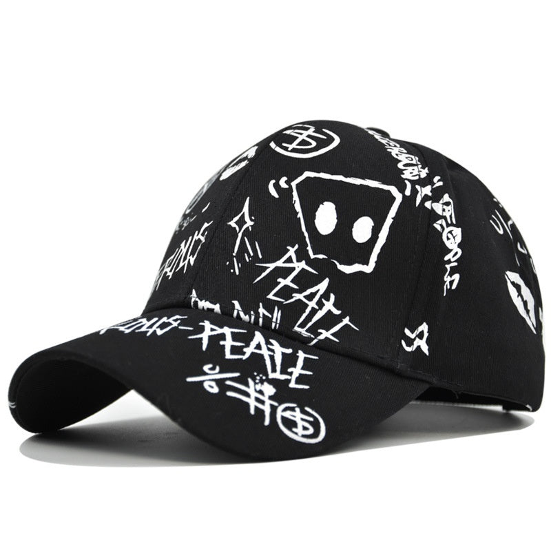 Graffiti Sketch Print Cap