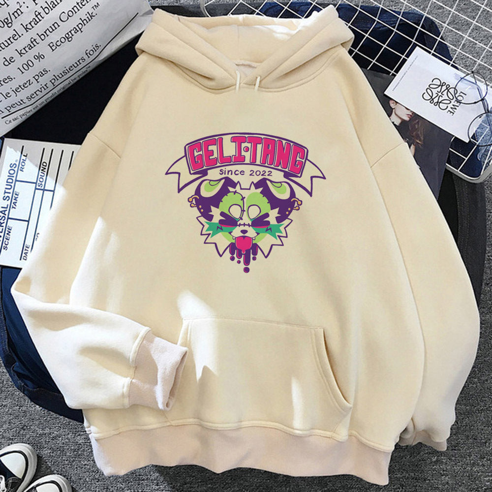 Fuzzy Icon Graphic Hoodie