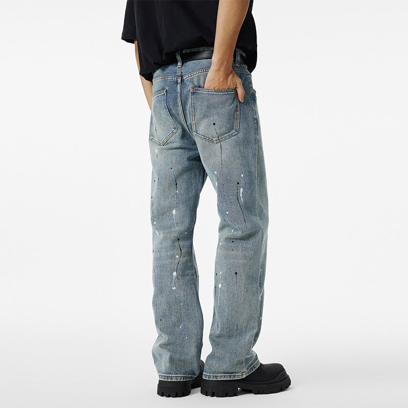 Paint Splatter Relaxed Jeans