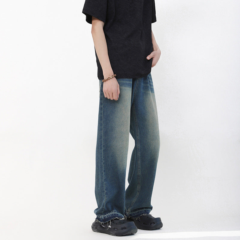 Heritage Wash Straight-Leg Jeans
