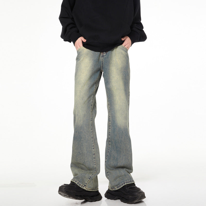Faded Wash Relaxed Jeans