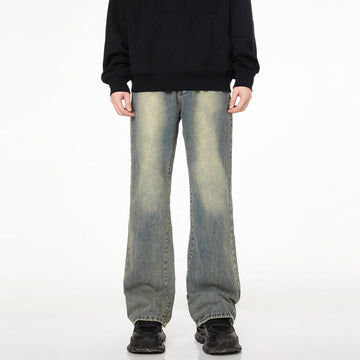 Faded Wash Relaxed Jeans