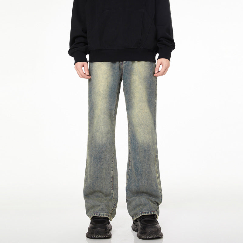 Faded Wash Relaxed Jeans