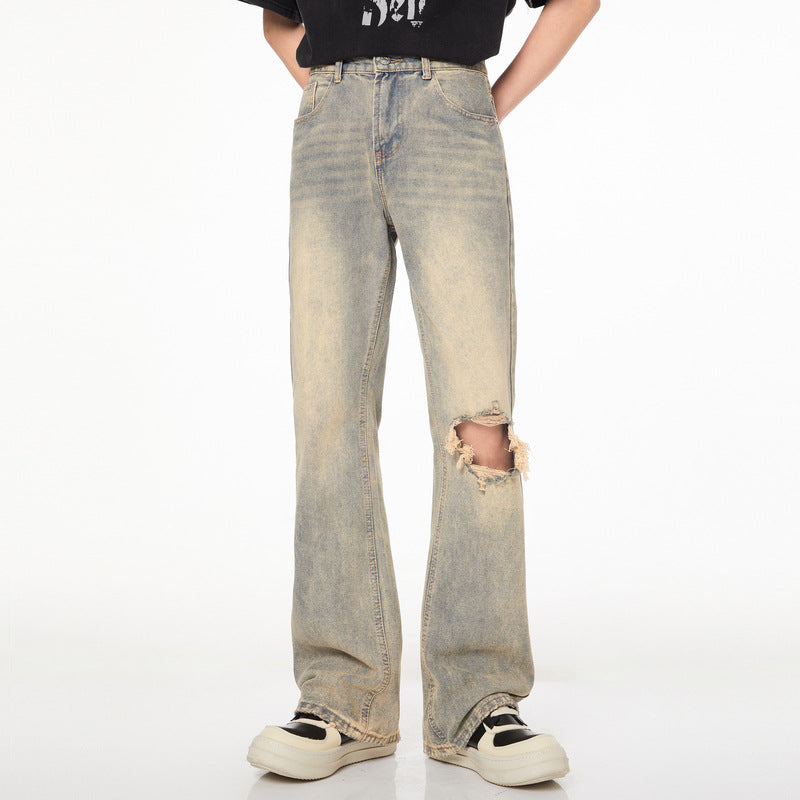 Distressed Flare Jeans