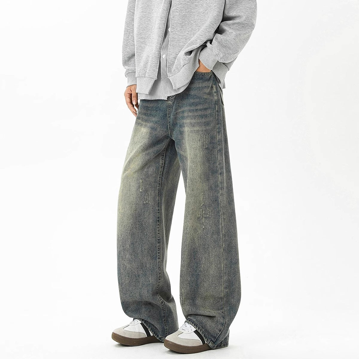 Heritage Wash Wide-Leg Jeans