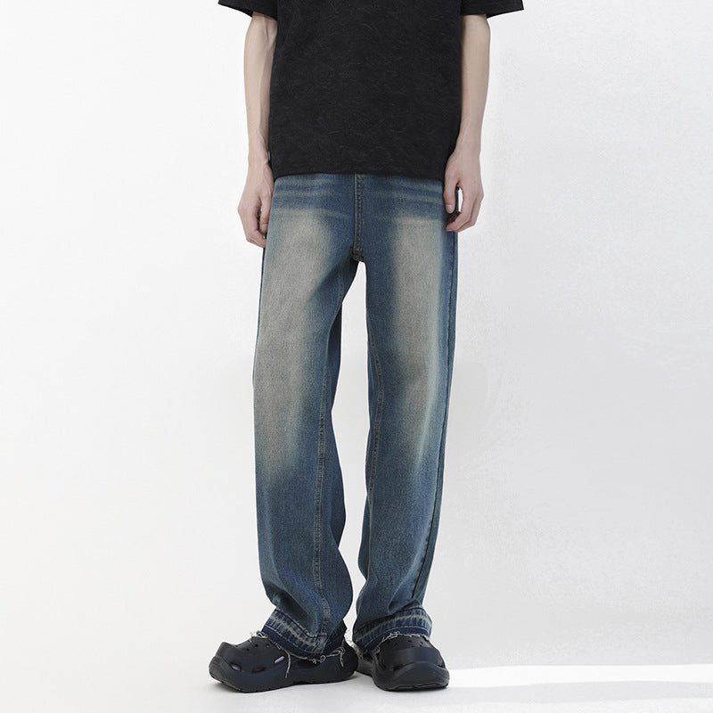 Heritage Wash Straight-Leg Jeans