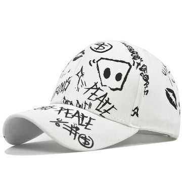 Graffiti Sketch Print Cap