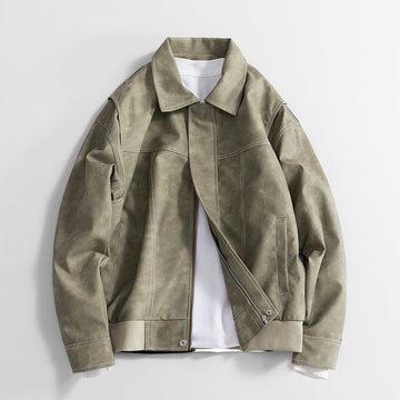 Vintage Washed Leather Jacket