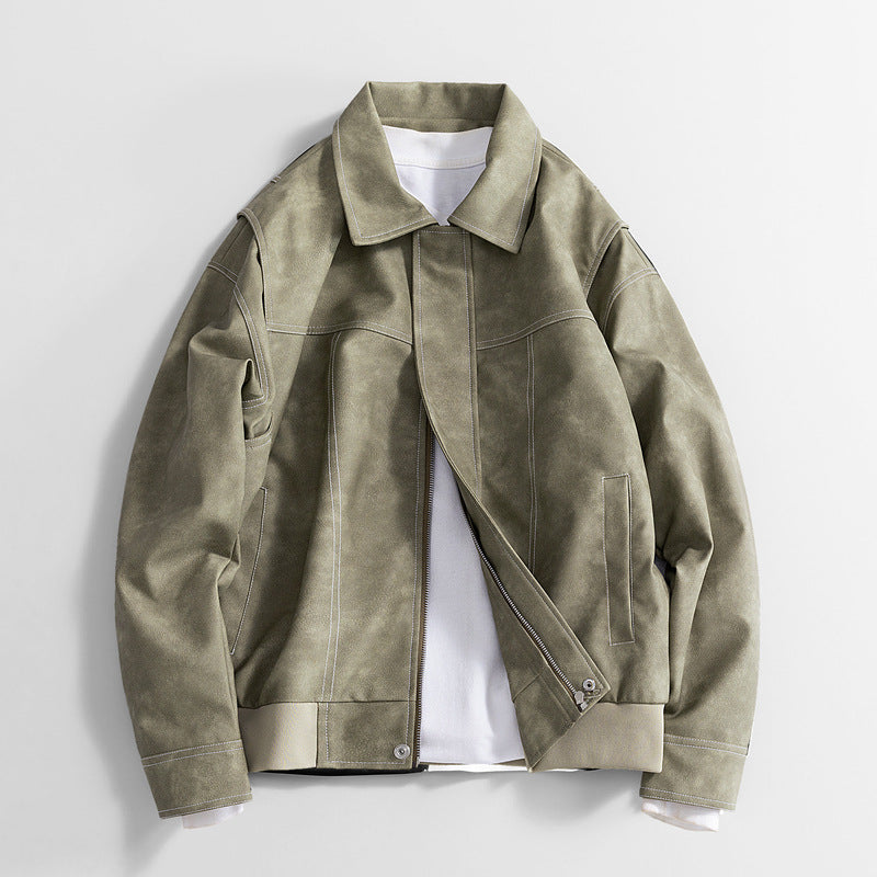 Vintage Washed Leather Jacket
