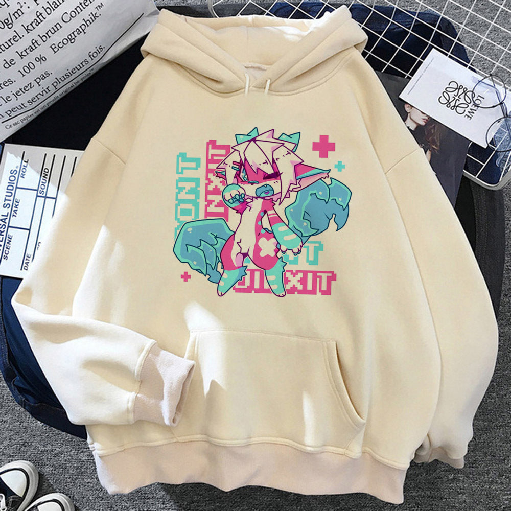 Fuzzy Icon Graphic Hoodie