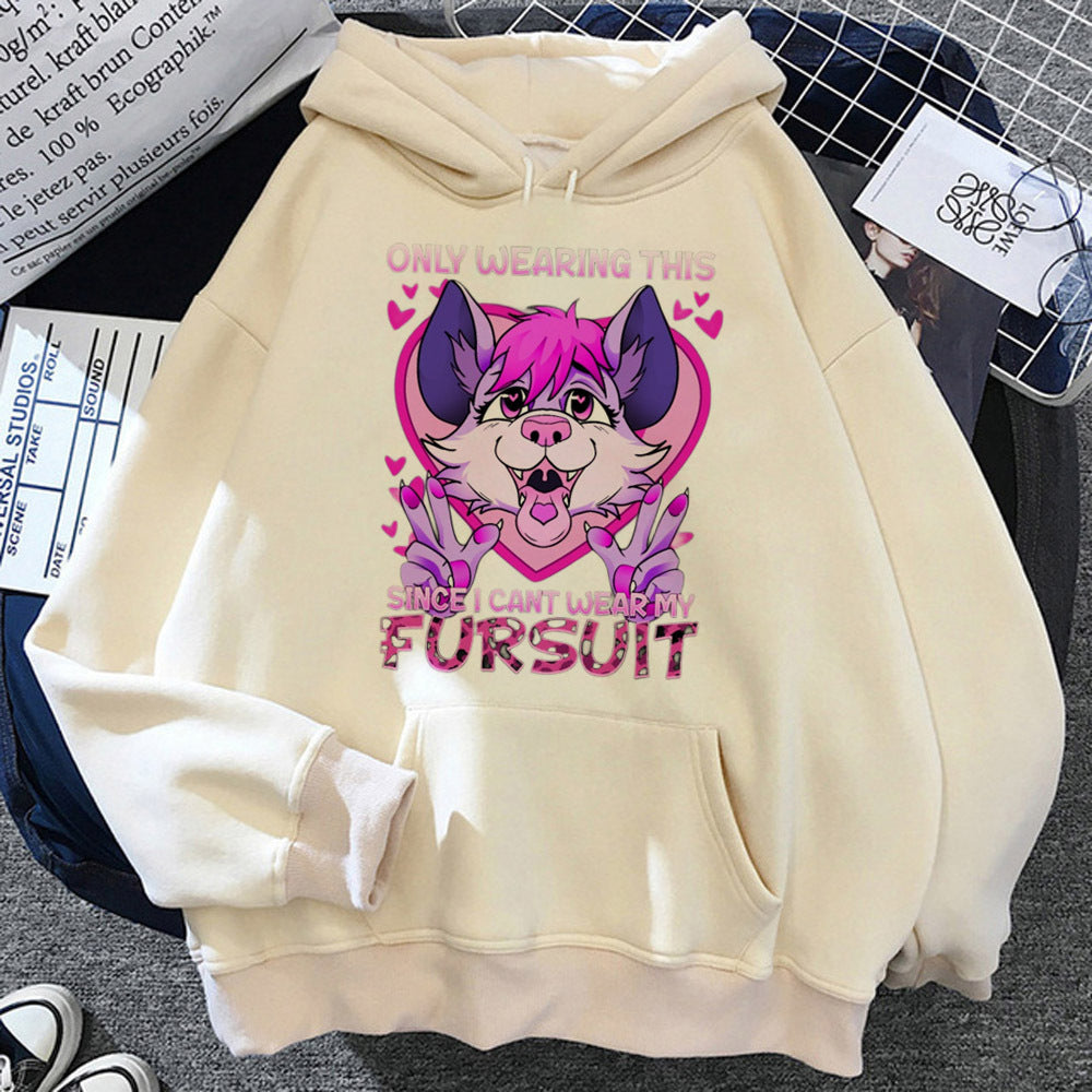 Fuzzy Icon Graphic Hoodie