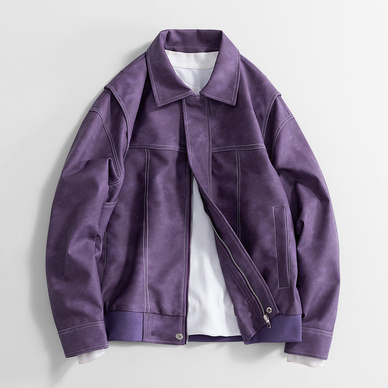 Vintage Washed Leather Jacket