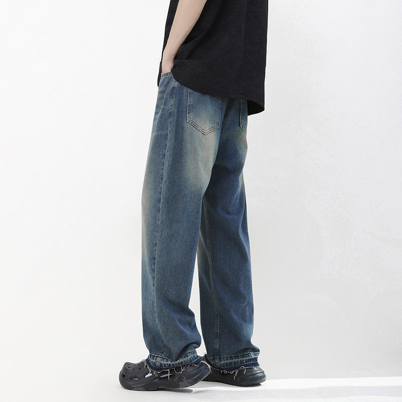 Heritage Wash Straight-Leg Jeans