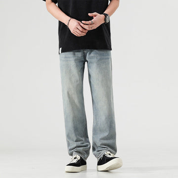 Faded Wide-Leg Jeans