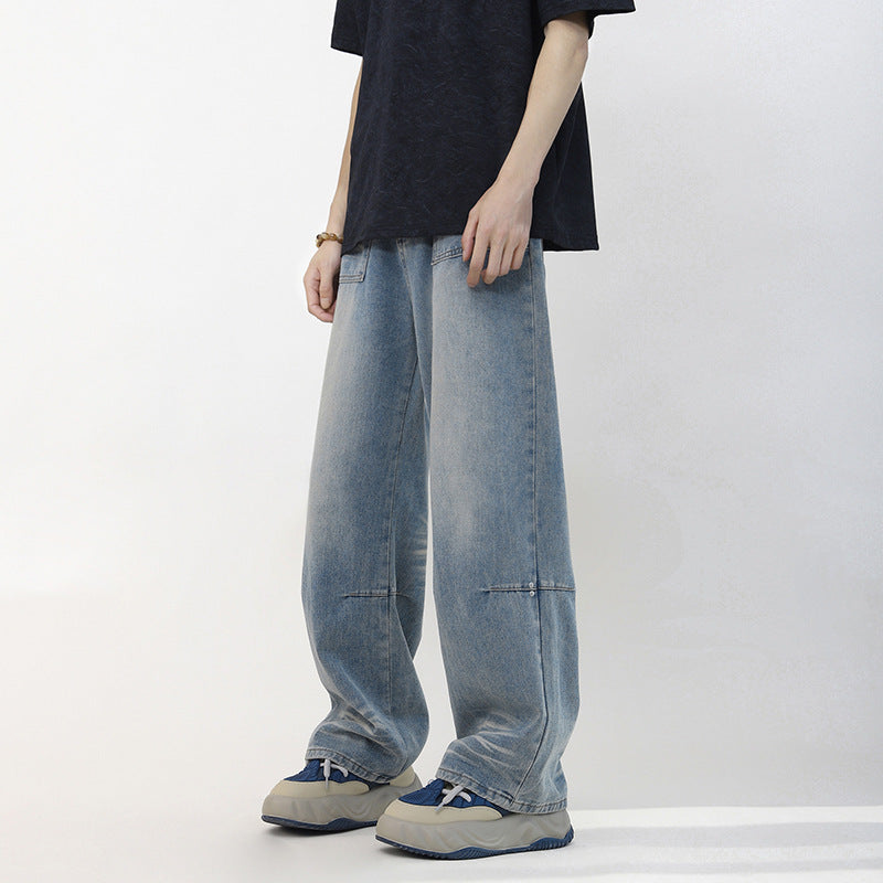Panel Fade Baggy Jeans