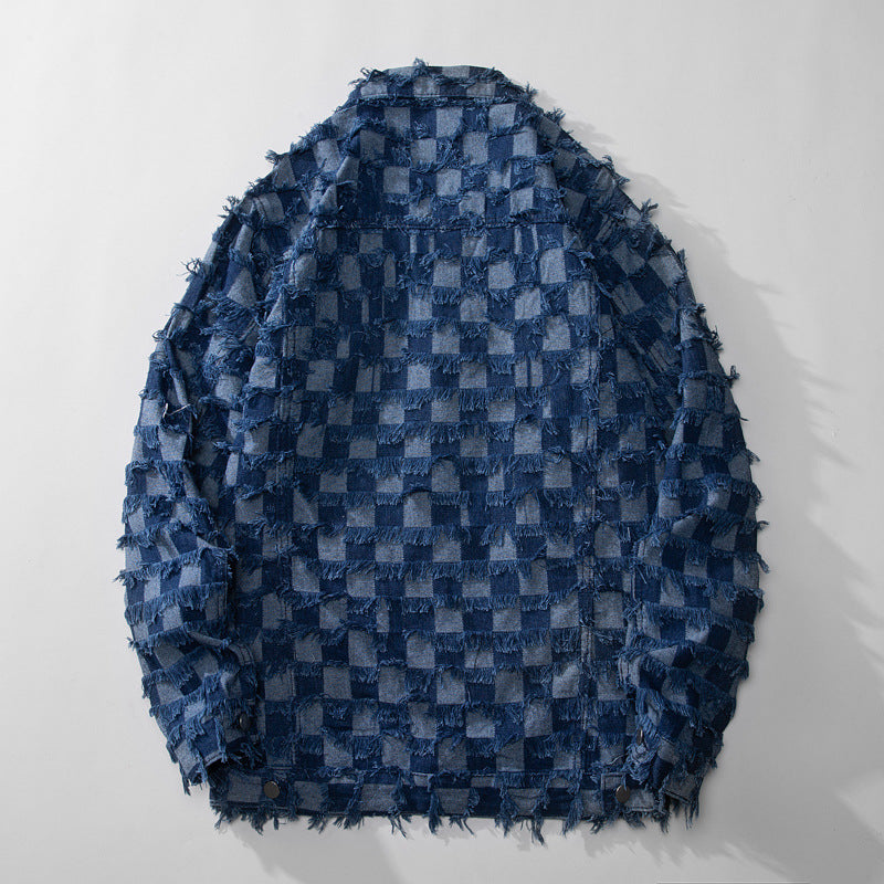 Frayed Texture Denim Jacket