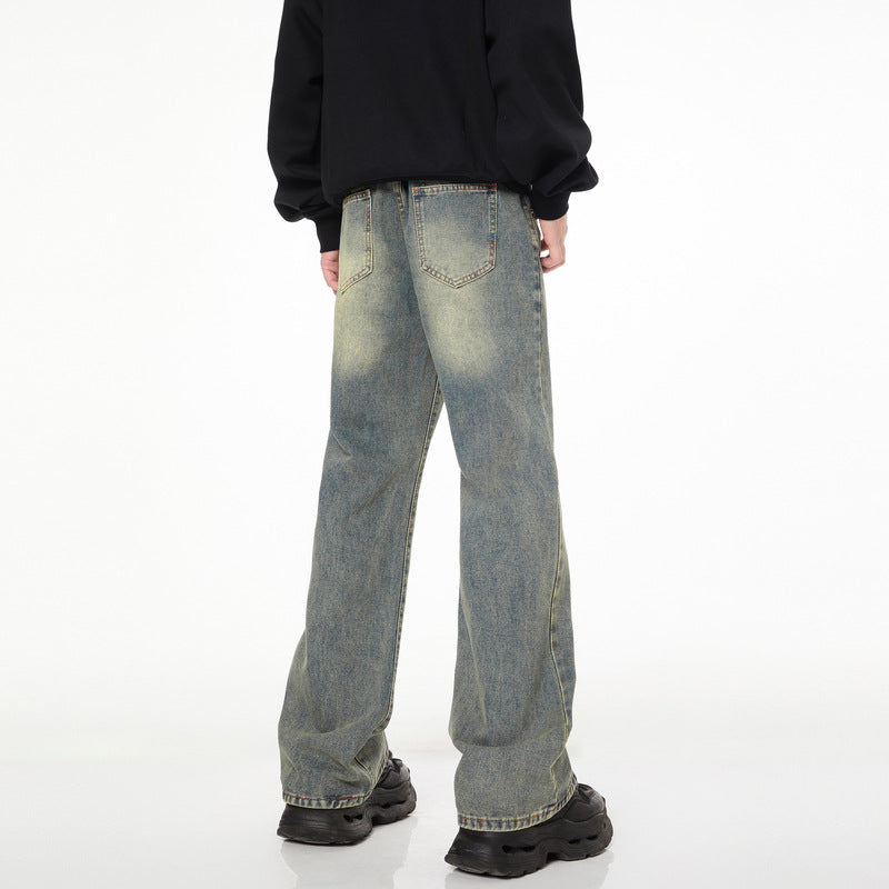 Faded Wash Relaxed Jeans