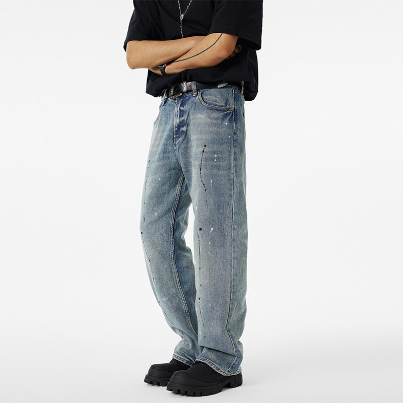 Paint Splatter Relaxed Jeans