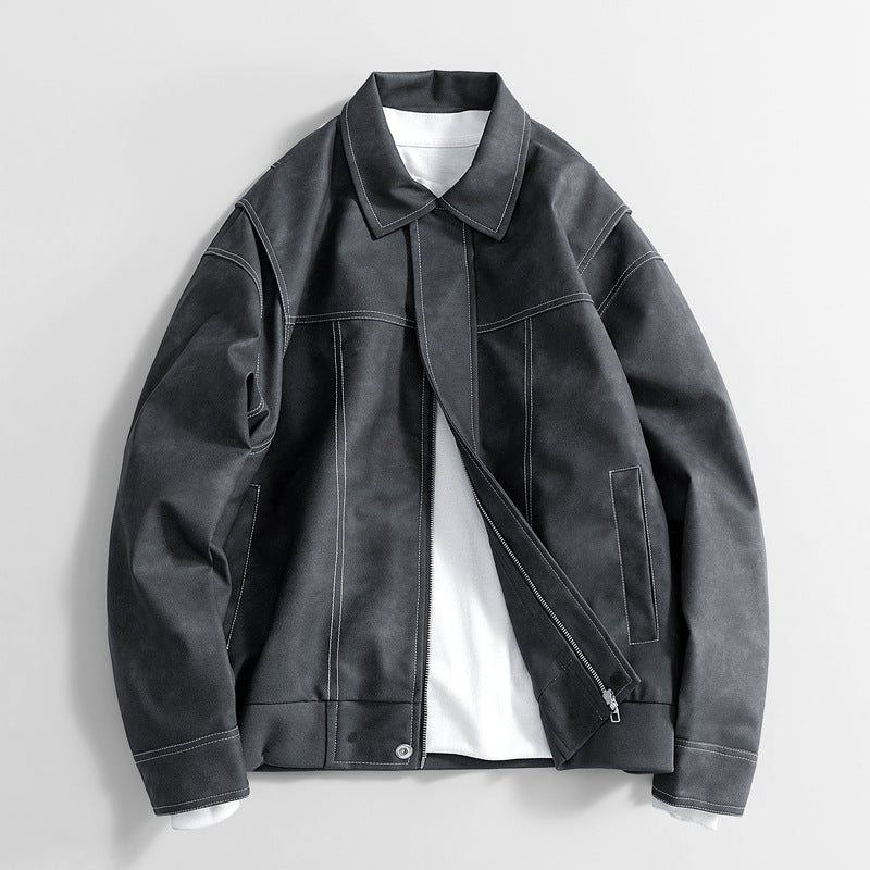 Vintage Washed Leather Jacket