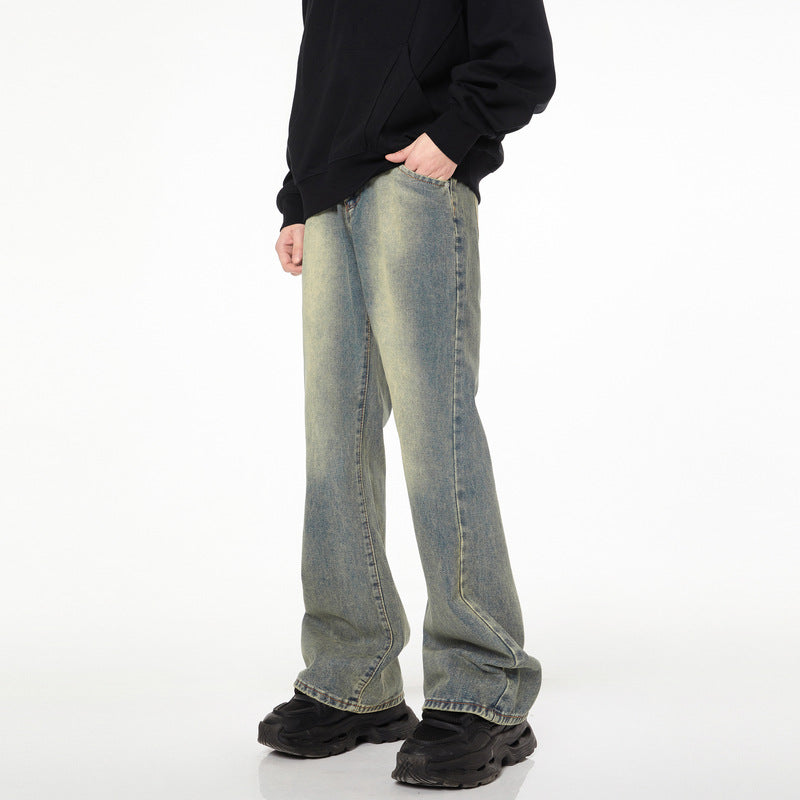 Faded Wash Relaxed Jeans